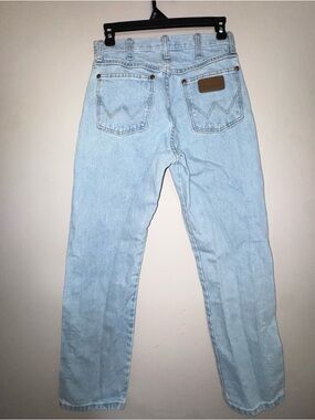 Rare Cowgirl Cut Vintage Wrangler Womens Jeans High Rise Straight 90s Light 9x30